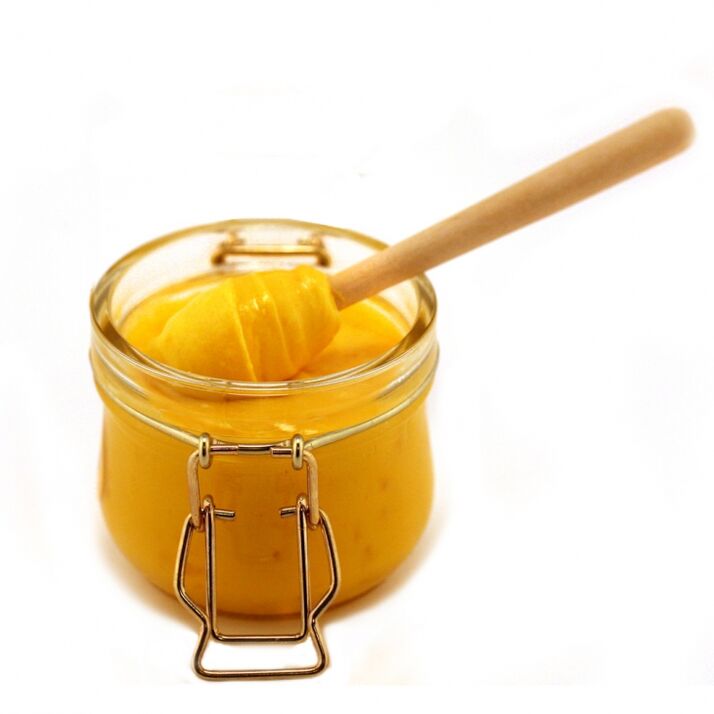 Miel de abeja como compresa para el dolor de espalda en la región lumbar.